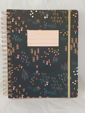 Mushroom Meadow Hardcover Wirebound Journal With 2 Pockets, James Burke